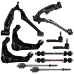 TrueDrive 10-Piece Kit Front, Driver and Passenger Side, Upper and Lower Control Arm, includes (4) Control Arm, (2) Sway Bar Link, and (4) Tie Rod End