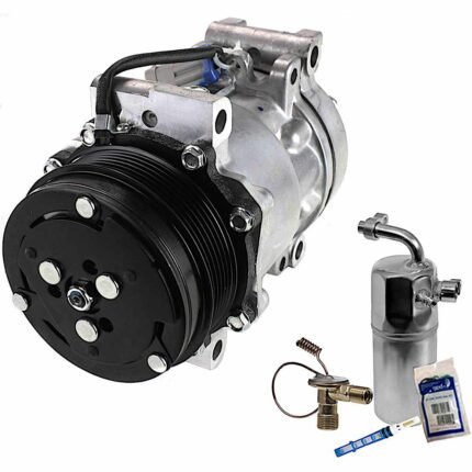 DriveMotive 2-Piece Kit A/C Compressor Kit Kit, Includes A/C Compressor and A/C Service Kit (A/C Accumulator, A/C Expansion Valve, A/C Orifice Tube, and A/C O-Ring and Gasket Seal Kit)