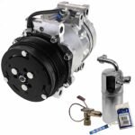 DriveMotive 2-Piece Kit A/C Compressor Kit Kit, Includes A/C Compressor and A/C Service Kit (A/C Accumulator, A/C Expansion Valve, A/C Orifice Tube, and A/C O-Ring and Gasket Seal Kit)