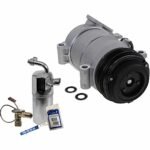 DriveMotive 2-Piece Kit A/C Compressor Kit, Includes A/C Compressor and A/C Service Kit (A/C Accumulator, A/C Expansion Valve, A/C Orifice Tube and A/C O-Ring and Gasket Seal Kit), One Bolts to mount the Hoses