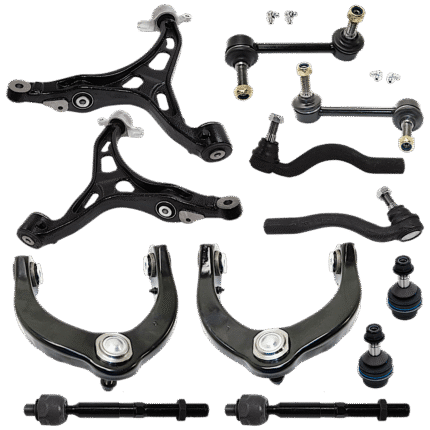 TrueDrive 12-Piece Kit Front, Driver and Passenger Side Suspension Kit, Includes (2) Ball Joint, (4) Control Arm, (2) Sway Bar Link, and (4) Tie Rod End