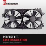 Replacement 5-Piece Kit Radiator Fan - Includes Radiator, Radiator Cap, Radiator Fan, Radiator Support, and Radiator Support Cover - Image 19