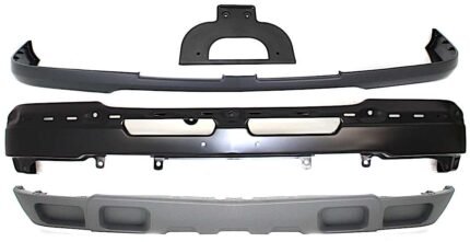 Replacement 4-Piece Kit, Front, Upper Primed Bumper Cover, Includes (1) Bumper, (1) Bumper Cover, (1) License Plate Bracket, and (1) Valance