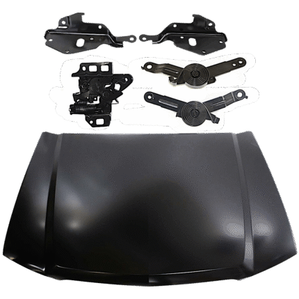 Replacement 6-Piece Kit Factory Style Hood, Steel, Primed, Includes (1) Hood, (4) Hood Hinge, and (1) Hood Latch