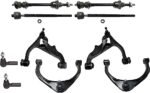 TrueDrive 10-Piece Kit Front, Driver and Passenger Side, Upper and Lower Control Arm with Sway Bar Links and Tie Rod Ends
