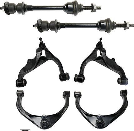 TrueDrive 8-Piece Kit Front, Driver and Passenger Side, Upper and Lower Control Arm with Sway Bar Links and Tie Rod Ends