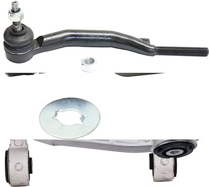 TrueDrive 10-Piece Kit Front, Driver and Passenger Side, Upper and Lower Control Arm, includes (4) Control Arm, (2) Sway Bar Link, and (4) Tie Rod End