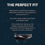 Replacement 6-Piece Kit, Front, Driver and Passenger Side Fender, Includes (1) Bumper, (1) Bumper Cover, (2) Fender, (1) License Plate Bracket, and (1) Valance - Image 13