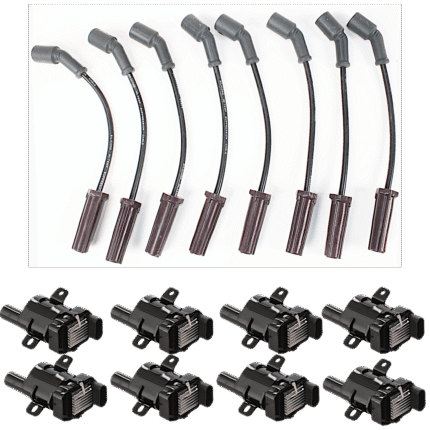 JC Whitney 16-Piece Kit, Spark Plug Wire, includes Ignition Coil