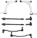 TrueDrive 8-Piece Kit Front, Driver and Passenger Side, Lower Control Arm Kit, Includes (2) Control Arm, (2) Sway Bar Link, and (4) Tie Rod End