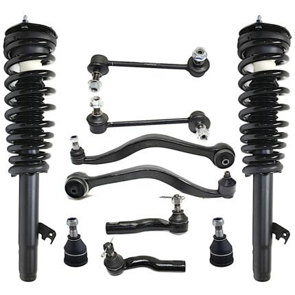TrueDrive 10-Piece Kit Front, Driver and Passenger Side, Lower Control Arm Kit, Includes (2) Ball Joint, (2) Control Arm, (2) Loaded Strut, (2) Sway Bar Link, and (2) Tie Rod End