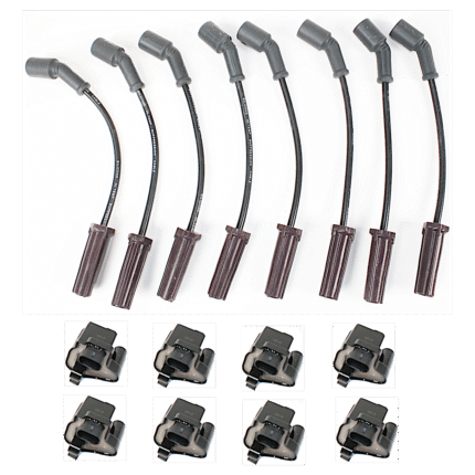 JC Whitney 16-Piece Kit Spark Plug Wire, includes Ignition Coil