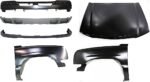 Replacement 6-Piece Kit, Front, Driver and Passenger Side Fender, Includes (1) Bumper, (1) Bumper Cover, (2) Fender, (1) Hood, and (1) Valance