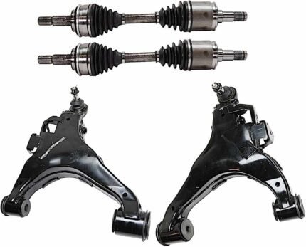 TrueDrive 8-Piece Kit Front Axle Assembly, 4WD, Includes (2) Axle Assembly, (2) Brake Disc, (1) Brake Pad Set, and (2) Control Arm
