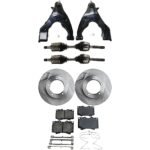 TrueDrive 7-Piece Kit Front, Driver and Passenger Side, Lower Control Arms, 4WD, includes Axle Assembly, Brake Discs, and Brake Pad Set