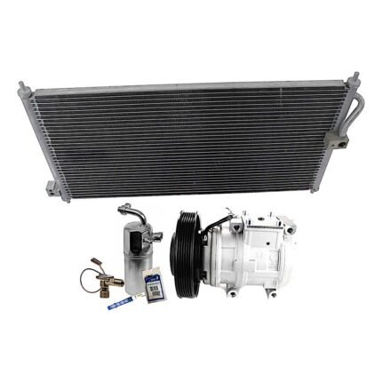 DriveMotive 3-Piece Kit A/C Compressor, 6-Groove Pulley, includes A/C Condenser, and A/C Service Kit (A/C Expansion Valve, A/C Receiver Drier, and A/C O-Ring and Gasket Seal Kit)