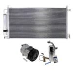 DriveMotive 3-Piece Kit A/C Compressor, Coupe, 6-Groove Pulley, includes A/C Condenser, and A/C Service Kit (A/C Expansion Valve, A/C Receiver Drier, and A/C O-Ring and Gasket Seal Kit)
