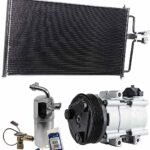 DriveMotive 3-Piece Kit A/C Compressor, 6-Groove Pulley, includes A/C Condenser, and A/C Service Kit (A/C Accumulator, A/C Orifice Tube, and A/C O-Ring and Gasket Seal Kit)