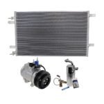 DriveMotive 3-Piece Kit A/C Compressor with A/C Condenser and A/C Service Kit, with Clutch, 6-Groove Pulley, For Models With FS20 Compressor Type