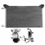 DriveMotive 3-Piece Kit A/C Compressor, Turbocharged, DIESEL, 6-Groove Pulley, includes A/C Condenser, and A/C Service Kit (A/C Accumulator, A/C Orifice Tube, and A/C O-Ring and Gasket Seal Kit)