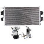 DriveMotive 3-Piece Kit A/C Compressor, 6-Groove Pulley, includes A/C Condenser, and A/C Service Kit (A/C Accumulator, A/C Expansion Valve, A/C Orifice Tube, and A/C O-Ring and Gasket Seal Kit)