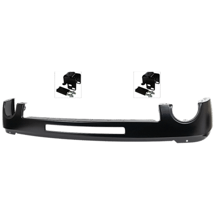 Replacement 3-Piece Kit, Front, Driver and Passenger Side Bumper, Powdercoated Black, Includes (1) Bumper and (2) Bumper Bracket