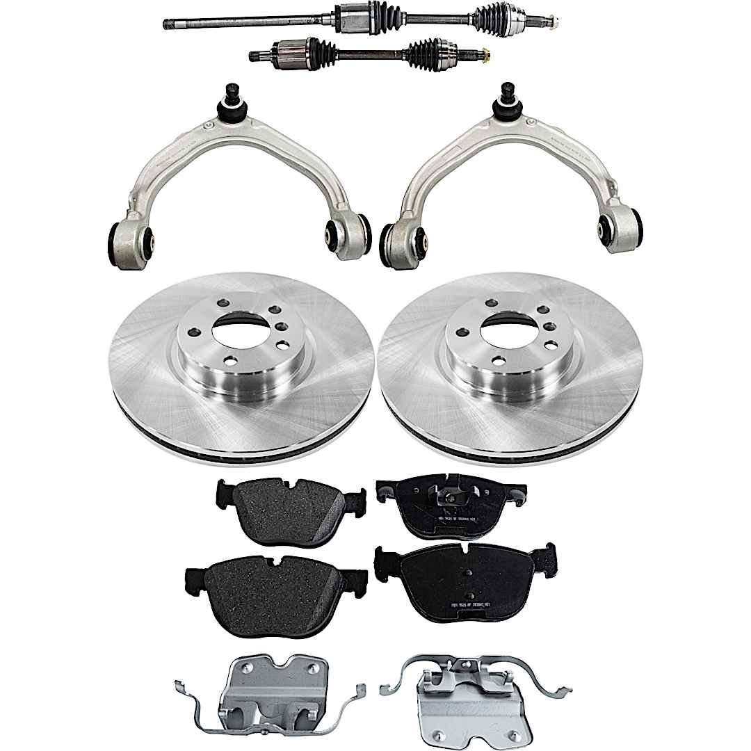 kit-062422-127_1.jpg TrueDrive 8-Piece Kit Front Axle Assembly, AWD, includes Brake Discs, Brake Pad Sets, and Control Arms - Image 1
