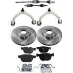 TrueDrive 8-Piece Kit Front Axle Assembly, AWD, includes Brake Discs, Brake Pad Sets, and Control Arms