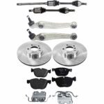 TrueDrive 8-Piece Kit Front Axle Assembly, AWD, includes Brake Discs, Brake Pad Sets, and Control Arms