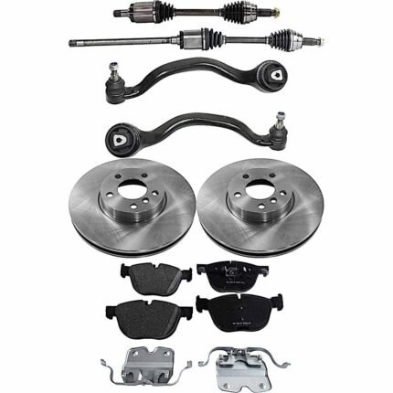TrueDrive 8-Piece Kit Front Axle Assembly, AWD, includes Brake Discs, Brake Pad Sets, and Control Arms