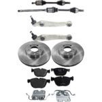 TrueDrive 8-Piece Kit Front Axle Assembly, AWD, includes Brake Discs, Brake Pad Sets, and Control Arms