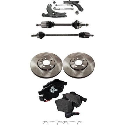 TrueDrive 6-Piece Kit Front, Driver and Passenger Side, Lower Control Arm, includes Axle Assembly, Brake Discs, and Brake Pad Set
