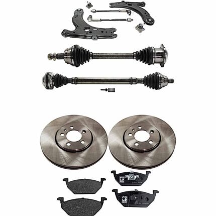 TrueDrive 6-Piece Kit Front, Driver and Passenger Side Control Arm, Wagon, 280mm and 288mm Front Disc, 4-Speed, Automatic Tubular Shaft, includes Axle Assembly, Brake Discs, and Brake Pad Set
