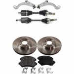 TrueDrive 7-Piece Kit Front, Driver and Passenger Side, Lower Control Arm, FWD, includes Axle Assembly, Brake Discs, and Brake Pad Set