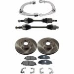 TrueDrive 8-Piece Kit Front, Driver and Passenger Side, Upper Control Arm,, AWD, 315mm Front Disc, Excluding Heavy Duty Brakes, Includes (2) Axle Assembly, (2) Brake Disc, (1) Brake Pad Set, and (2) Control Arm