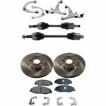 TrueDrive 10-Piece Kit Front, Driver and Passenger Side, Upper and Lower Control Arm,, AWD, 315mm Front Disc, Includes (2) Axle Assembly, (2) Brake Disc, (1) Brake Pad Set, and (4) Control Arm