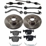 TrueDrive 10-Piece Kit Front, Driver and Passenger Side Axle Assembly, with Brake Discs, Brake Pad Set, and Lower Frontward and Rearward Control Arms