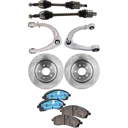 TrueDrive 7-Piece Kit Front, Driver and Passenger Side, Upper Control Arm, with Axle Assembly, Brake Discs, and Brake Pad Set, AWD, 5 Lug, Perf Brakes, with MagneRide Suspension
