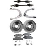 TrueDrive 7-Piece Kit Front, Driver and Passenger Side, Upper Control Arm, with Axle Assemblies, Brake Discs, and Brake Pad Set, AWD, For Models with 303mm Front Disc, without Brembo Brakes
