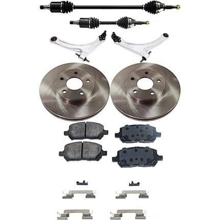 TrueDrive 7-Piece Kit Front, Driver and Passenger Side, Lower Control Arm, FWD, Manual Transmission, 5 Lug Wheels, For Models w/ FE3 Suspension, includes Axle Assy, Brake Discs, and Brake Pad Set