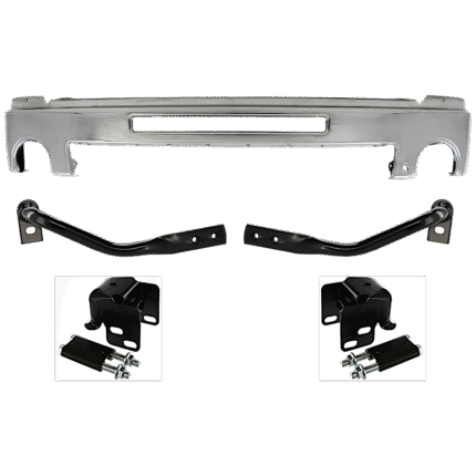 Replacement 5-Piece Kit Front, Driver and Passenger Side Bumper Bracket, (1) Bumper and (4) Bumper Bracket