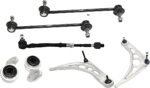TrueDrive 8-Piece Kit Front, Driver and Passenger Side, Lower Control Arm, includes (2) Control Arm, (1) Control Arm Bushing, (2) Sway Bar Link, and (2) Tie Rod Assembly