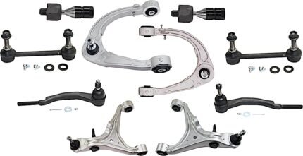 TrueDrive 10-Piece Kit Front, Driver and Passenger Side, Upper and Lower Control Arm, includes (4) Control Arm, (2) Sway Bar Link, and (4) Tie Rod End