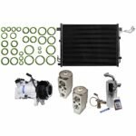 DriveMotive 3-Piece Kit A/C Compressor, 7-Groove Pulley, includes A/C Condenser, and A/C Service Kit (A/C Expansion Valve, A/C Receiver Drier, and A/C O-Ring and Gasket Seal Kit)