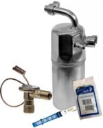 DriveMotive 3-Piece Kit A/C Compressor with A/C Condenser, and A/C Service Kit (A/C Expansion Valve, A/C O-Ring and Gasket Seal Kit, and Drier Desiccant Element), 6-Groove Pulley - Image 2