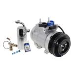 DriveMotive 2-Piece Kit A/C Compressor Kit with A/C Service Kit, 6.2L Engine, with Clutch, 6-Groove Pulley, with Hose Fitting Bolts on the Left, 4.53 in. Diameter Clutch