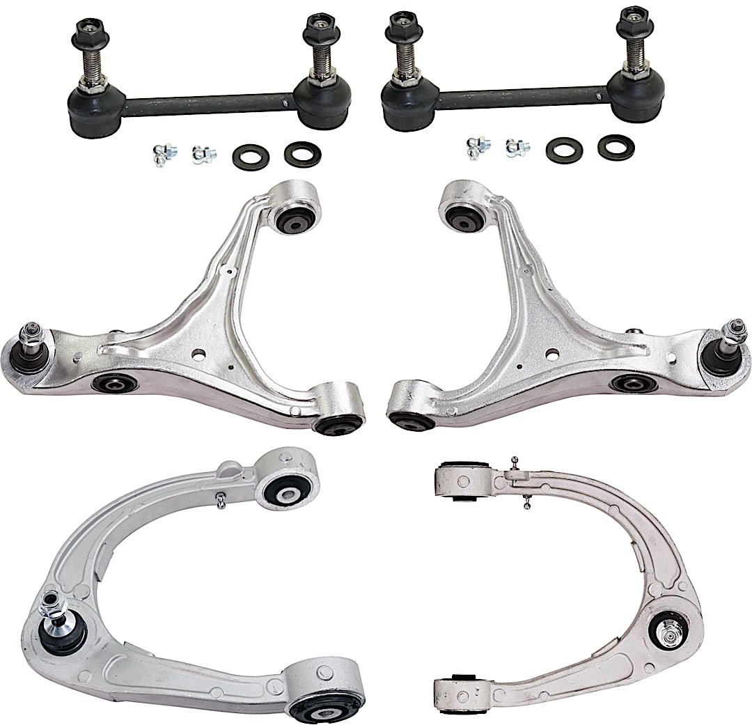 kit-070224-c189_1.jpg TrueDrive 6-Piece Kit Front, Driver and Passenger Side, Upper and Lower Control Arm, includes (4) Control Arm and (2) Sway Bar Link - Image 1