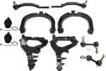 TrueDrive 10-Piece Kit Front, Driver and Passenger Side, Upper and Lower Control Arm with Ball Joints, Sway Bar Links, and Tie Rod Ends