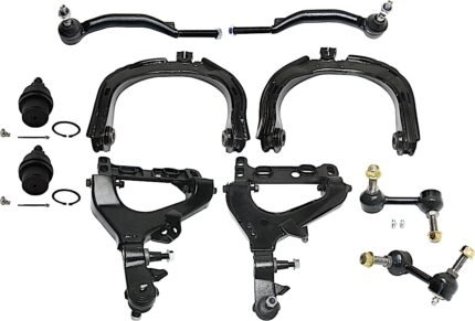TrueDrive 10-Piece Kit Front, Driver and Passenger Side, Upper and Lower Control Arm with Ball Joints, Sway Bar Links, and Tie Rod Ends