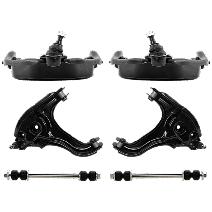 TrueDrive 6-Piece Kit Front, Driver and Passenger Side, Upper and Lower Control Arm with Sway Bar Links, Rear Wheel Drive